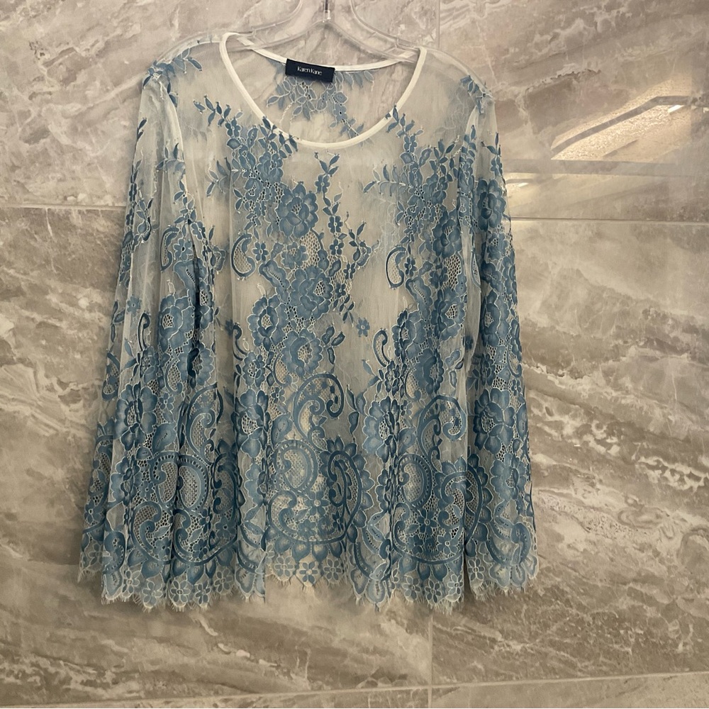 Karen Kane see through lace top